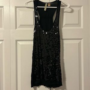 Eyeshadow Black Sequin Tank Large